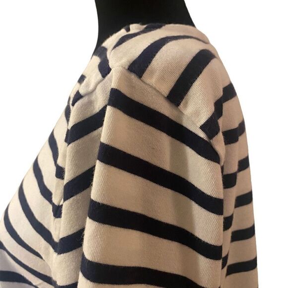 J. Crew Reimagined Stripe Flutter Sleeve Cotton Top - Picture 6 of 11